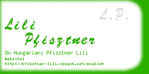 lili pfisztner business card